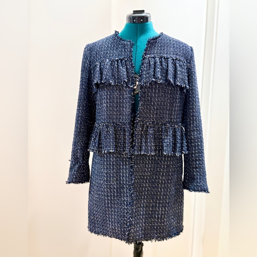 Ann Taylor Navy Tweed Blazer - Picture 5 of 10